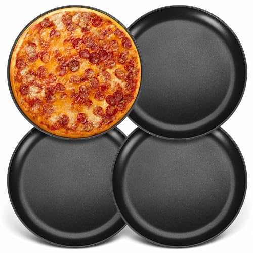 Herogo Pizzablech 4er Set, ∅ 26 cm Edelstahl pizzaform mit Antihaftbeschichtung, Schwarz Rund Backblech Ofenblech für Backen & Servieren, Gesund & Langlebig, Gleichmäßige Hitze & Leichte Reinigung Herogo Pizzablech 4er Set, ∅ 26 cm Edelstahl pizzaform mit Antihaftbeschichtung, Schwarz Rund Backblech Ofenblech für Backen & Servieren, Gesund & Langlebig, Gleichmäßige Hitze & Leichte Reinigung von Herogo