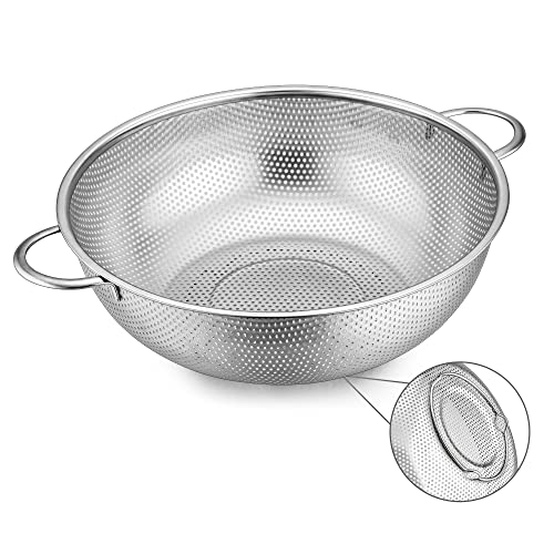 Herogo Sieb 28cm, Edelstahl Küchensieb Seiher mit Griff, Mikroperforiertes Nudelsieb Abtropfsieb für Ablaufen und Spülen Gemüse/Obst/Nudeln/Reis, Hochwertiges & Spülmaschinenfest Herogo Sieb 28cm, Edelstahl Küchensieb Seiher mit Griff, Mikroperforiertes Nudelsieb Abtropfsieb für Ablaufen und Spülen Gemüse/Obst/Nudeln/Reis, Hochwertiges & Spülmaschinenfest von Herogo