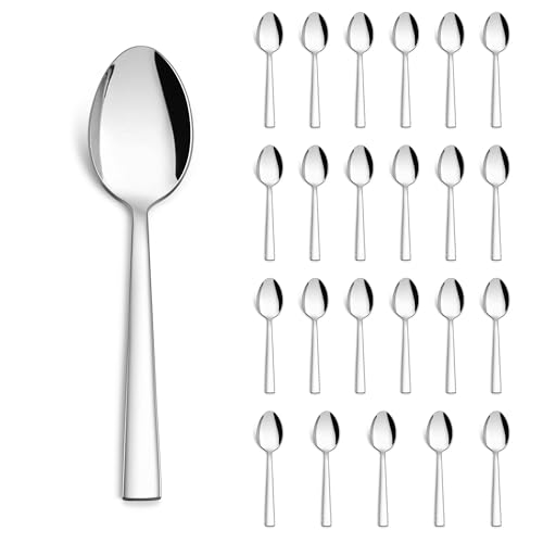Herogo Teelöffel Set 24 Stück, 5.3 Zoll Edelstahl Kaffeelöffel Set, Spiegel Poliert Besteck Löffel Espressolöffel Set für Küche, Espressolöffel Latte Löffel Set für Kaffee, Desserts, Spülmaschinenfest Herogo Teelöffel Set 24 Stück, 5.3 Zoll Edelstahl Kaffeelöffel Set, Spiegel Poliert Besteck Löffel Espressolöffel Set für Küche, Espressolöffel Latte Löffel Set für Kaffee, Desserts, Spülmaschinenfest von Herogo