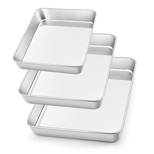 Herogo Edelstahl-Backblech-Set, rechteckig, Backblech & tiefes Ofenblech für Lasagne, Kekse, Brownie, Pizza, robust & rostfrei, leicht zu reinigen und spülmaschinenfest Herogo Edelstahl-Backblech-Set, rechteckig, Backblech & tiefes Ofenblech für Lasagne, Kekse, Brownie, Pizza, robust & rostfrei, leicht zu reinigen und spülmaschinenfest von Herogo