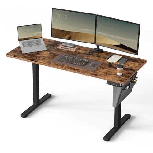 Herpaty Höhenverstellbarer Schreibtisch elektrisch, Verstellbarer Tisch, Steh-Sitz Tisch Stehpult Verstellbarer Computertisch,für Büro (180 * 80 cm) von Herpaty