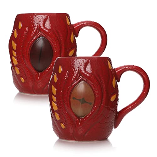 Herr der Ringe - Tasse - Smaug Auge - Logo Mug - Hobbit Thermoeffekt Kaffeetasse - Drachenauge - Keramik - Geschenkbox von Herr der Ringe