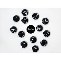 Schwarz/Weiß Kleckse Punkte Set 8 Magneten Herr Fuchs Magnet von HerrFuchs