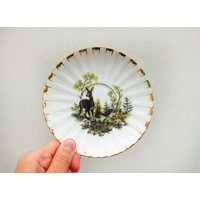 Special Edition Wandteller Herr Fuchs Reh Wald Gold 14cm von HerrFuchs