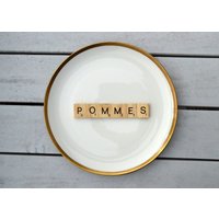 Wandteller Pommes Vintage 19 cm Deko Herr Fuchs Wohnen Food von HerrFuchs