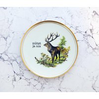 Wandteller Typo Nützt Ja Nix Herr Fuchs Hirsch 19cm Teller Gold von HerrFuchs