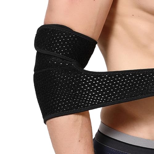 Bandage mit Kompressionspad Atmungsaktiv Ellbogen Bandage Fitness Ellenbogenbandage Neopren Ellenbogenschutz Tennisarm Ellenbogen Stütz Gurt für Kraftsport Golferarm Handball Bodybuilding Ellenbog von Herreicher