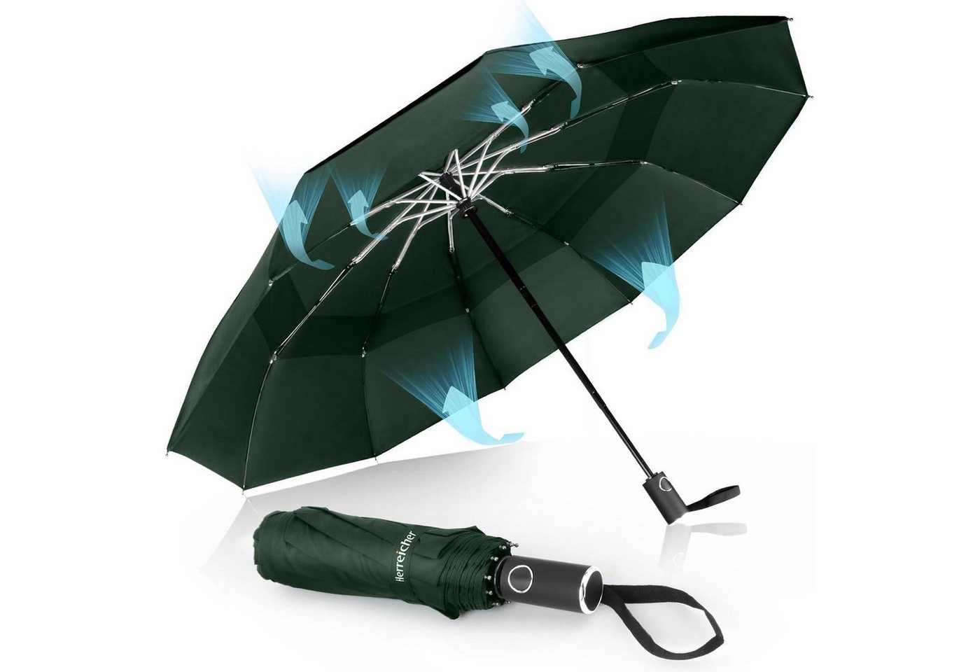 Herreicher Sonnenschirm Premium Regenschirm Sturmfest Groß Taschenschirm Automatik - Winddicht Herreicher Sonnenschirm Premium Regenschirm Sturmfest Groß Taschenschirm Automatik - Winddicht von Herreicher