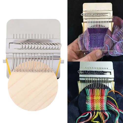 Herreicher Webstuhl-Set Mini Loom Machine Holz-Webstuhl DIY-Weberei-Werkzeug Reparatur-Set für Kinder Anfänger und Experten von Herreicher