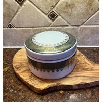 Leart Runde Teal Blaue Und Weiße Trinket Box - Pomerode, Brasilien Leart Runde Teal Blaue Und Weiße Trinket Box - Pomerode, Brasilien von HerringboneVintageCo