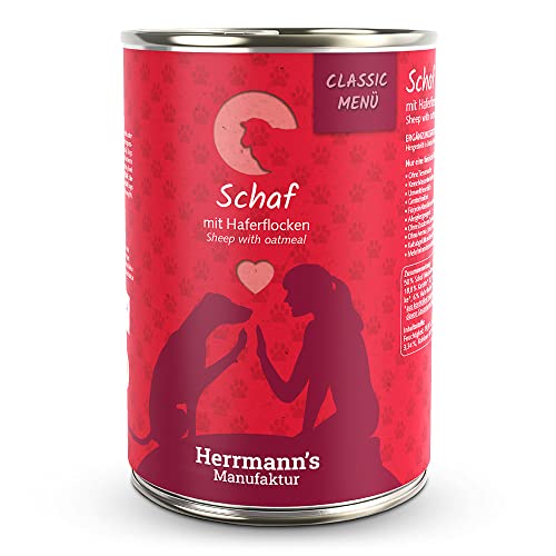 Herrmann's - Classic Schaf mit Haferflocken - 12 x 400g - Nassfutter - Hundefutter von Herrmann's