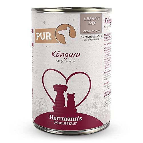 Herrmann's - Kreativ-Mix Känguru | Reinfleisch - 12 x 400g - Nassfutter - Für Hund & Katze von Herrmann's