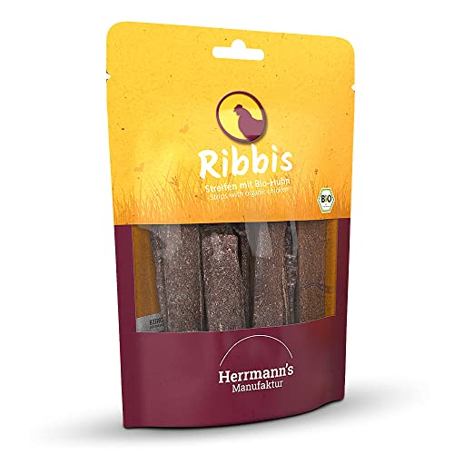 Herrmann's - Ribbis Bio Huhn - 6 x 80g - Snacks - Hundefutter von Herrmann's