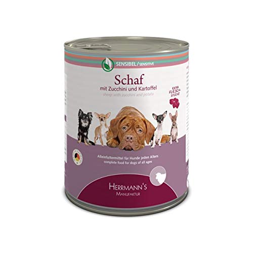 Herrmanns Sensibel Schaf | 12x 400g Hundefutter nass von Herrmann's