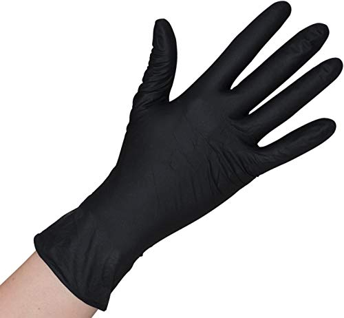 Herrmann Einweghandschuh in Größe XL | 100 Stück | Latex Einzelhandschuhe Schwarz in praktischer Spenderbox | Ideal für Hygienebereiche - wie Lebensmittelbranche, Kosmetik UVM. (XL) von Herrmann
