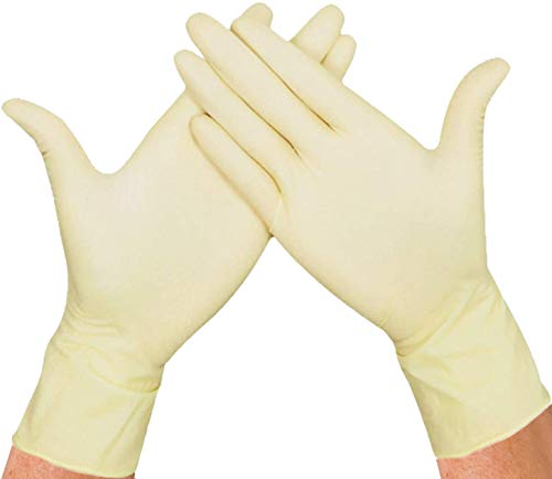 Herrmann Latex-Handschuhe Premium Größe XL | Weiß 100 Stück | Einweghandschuhe in praktischer Spenderbox | Ideal für Hygienebereiche - wie Lebensmittelbranche, Kosmetik UVM. von Herrmann