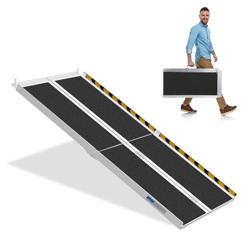Herrselsam 152x73cm Rollstuhlrampe Belastbar bis 270KG Rollstuhlrampe mit Rutschfester Oberfläche Tragbare Rollstuhlrampe Rollstuhlklapprampe für Zuhause Stufen Treppen Türöffnung Herrselsam 152x73cm Rollstuhlrampe Belastbar bis 270KG Rollstuhlrampe mit Rutschfester Oberfläche Tragbare Rollstuhlrampe Rollstuhlklapprampe für Zuhause Stufen Treppen Türöffnung von Herrselsam