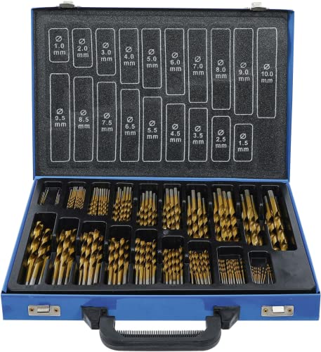 Herrselsam 170tlg Professional Metallbohrer Set Metallbohrersortiment HSS Titan, bohrer set metall，für Metall, Holz, Kunststoff, Ziegel und Beton. von Herrselsam