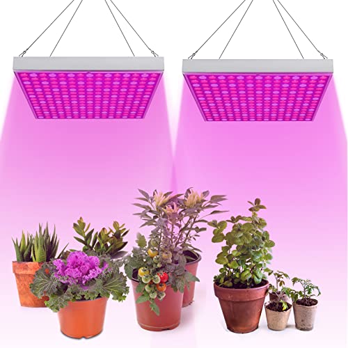 Herrselsam 2x15W Pflanzenlampe LED, LED Grow Light Pflanzenlicht Vollspektrum mit 225 Rot & Blau LEDs Grow Lampe, Pflanzen Wachstum Zimmerpflanzen Gemüse und Blumen im Garten von Herrselsam