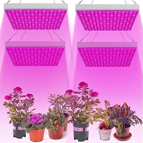 Herrselsam 4x15W Pflanzenlampe LED, LED Grow Light Pflanzenlicht Vollspektrum mit 225 Rot & Blau LEDs Grow Lampe, Pflanzen Wachstum Zimmerpflanzen Gemüse und Blumen im Garten von Herrselsam