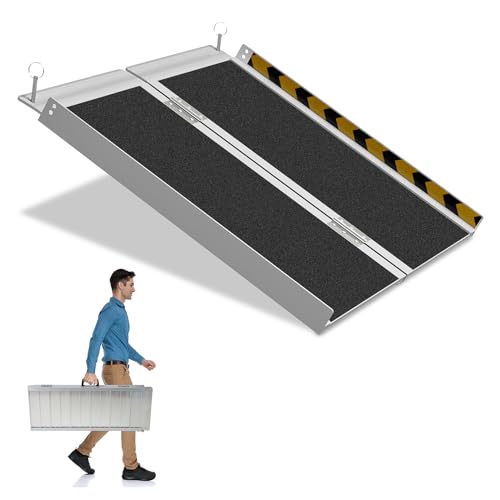 Herrselsam 91x73cm Rollstuhlrampe Belastbar bis 270KG Rollstuhlrampe mit Rutschfester Oberfläche Tragbare Rollstuhlrampe Rollstuhlklapprampe für Zuhause Stufen Treppen Türöffnung Herrselsam 91x73cm Rollstuhlrampe Belastbar bis 270KG Rollstuhlrampe mit Rutschfester Oberfläche Tragbare Rollstuhlrampe Rollstuhlklapprampe für Zuhause Stufen Treppen Türöffnung von Herrselsam