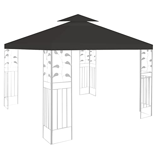Herrselsam Ersatzdach für Pavillon 3x3m Pavillondach Grau Doppeldach Schutzhaube Wasserdicht Pavillon Ersatzbezug Polyester PVC beschichtet UV-Schutz Gartenpavillon Esatzdach Herrselsam Ersatzdach für Pavillon 3x3m Pavillondach Grau Doppeldach Schutzhaube Wasserdicht Pavillon Ersatzbezug Polyester PVC beschichtet UV-Schutz Gartenpavillon Esatzdach von Herrselsam