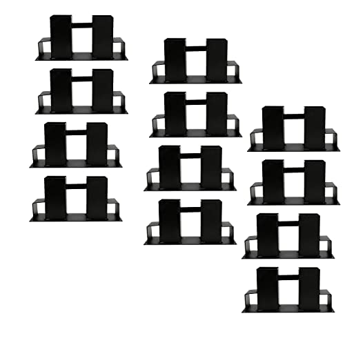 Herrselsam Holzstapelhilfe 12 Stück,stabile Holz Stapelhilfe,Einfach zu installieren Brennholz Stapelhilfe,Holzstapelhalter,Kaminholz,Gestell Holz (schwarz) von Herrselsam