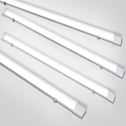 Herrselsam LED Feuchtraumleuchte 120cm, 36W LED Röhre 3060LM Feuchtraumlampe 4000k Neutralweiß, IP65 Wasserfest Feuchtraum Wannenleuchte, LED Werkstatt Deckenleuchte Lampe für Garage Büro, 4er von Herrselsam