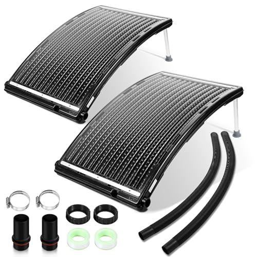 Herrselsam Sonnenkollektor Poolheizung 2 Sets 110x69x14cm Solarheizung Maximaler Durchfluss 10000 L/h, Pool Heizungen Solaranlage für Warmwasser, Gartendusche, Pool von Herrselsam