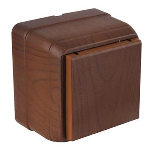 Aufputz Schuko Steckdose mit Klappdeckel Holzfarben · Walnuss Imitat (Walnussfarben) · IP20 · Mutlusan · AP Serie Bron von HERRY24 Your Project Partner