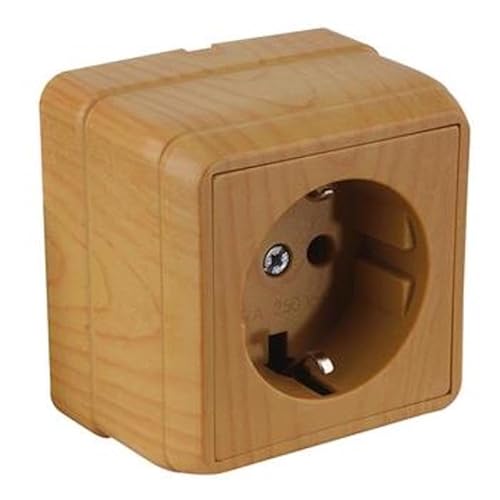 Bron Steckdose Aufputz IP20 in Eiche Holz Optik – Hochwertige Steckdose für den Innenbereich – Stilvolle Elektroinstallation mit einfacher Montage Bron Steckdose Aufputz IP20 in Eiche Holz Optik – Hochwertige Steckdose für den Innenbereich – Stilvolle Elektroinstallation mit einfacher Montage von Herry24 your project partner