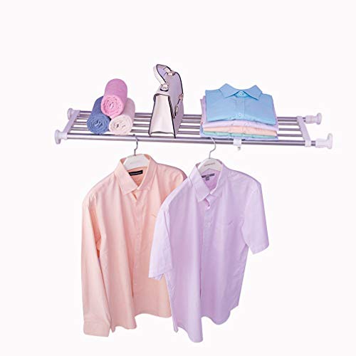 Hershii Ausziehbares Schrank Regal Erweiterbares Spannregal Metall Verstellbare Schrankteiler Teleskopregal Kleiderschrank Organisator ohne Bohren von Hershii