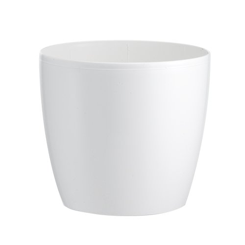 HERSTERA 09742022 Blumentopf Madeira Lux, Weiß, 22 x 22 x 20 cm von TERAPLAST