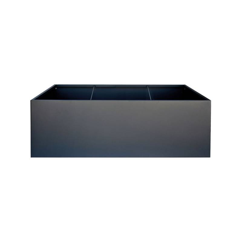 Herstera Pflanzkübel 'Cube' Metall anthrazit 150 x 100 x 50 cm von Herstera