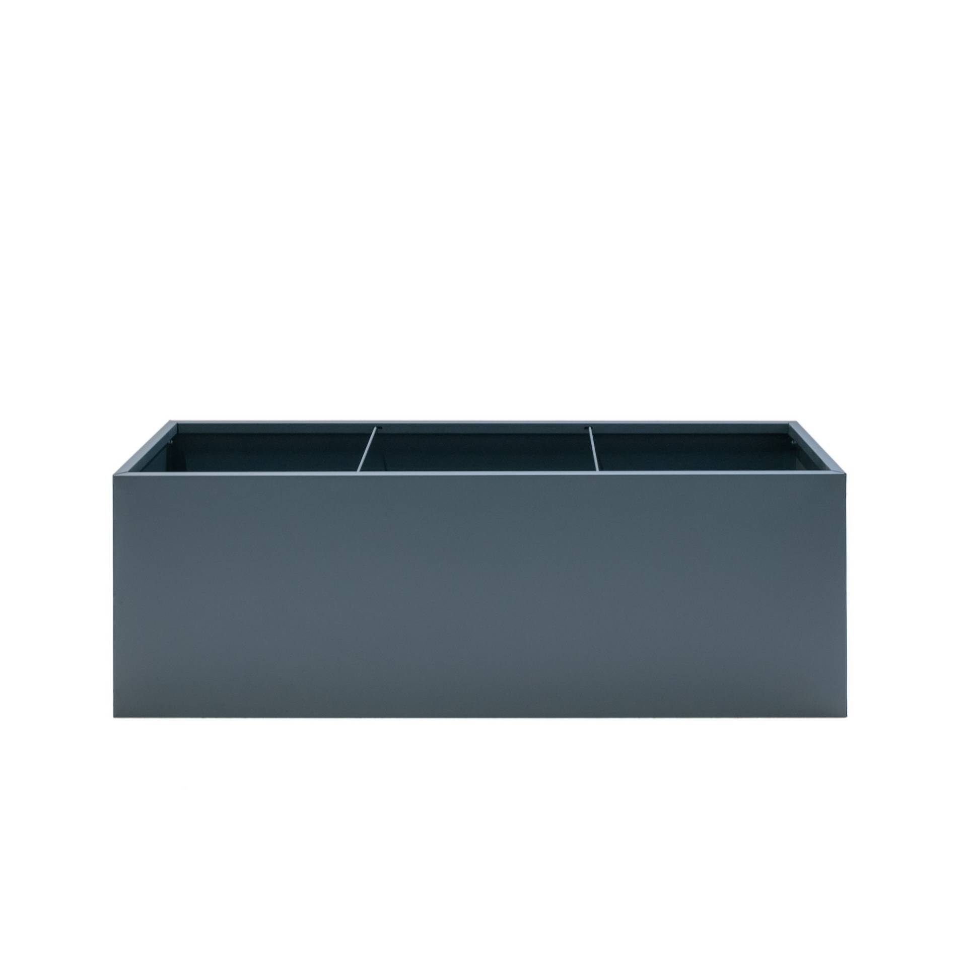 Herstera Pflanzkübel 'Cube' Metall anthrazit 150 x 50 x 50 cm Herstera Pflanzkübel 'Cube' Metall anthrazit 150 x 50 x 50 cm von Herstera