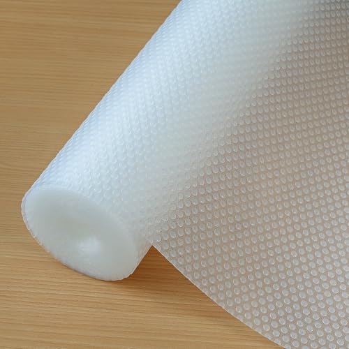 Hersvin Schubladenmatte 30cmx150cm Schrankpapier Schubladeneinlage Eva Wasserfest Nicht Klebende Unterlage Teppich für Küchenschränke Regalschrank (Transparent/Punkt) von Hersvin