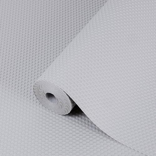 Hersvin Schubladenmatte (Übergröße) 70cmx500cm Schrankpapier Schubladeneinlage EVA Wasserfest Nicht Klebende Unterlage Teppich für Küchenschränke (Hellgrau/Punkte) von Hersvin
