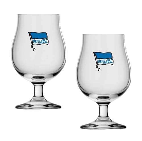 Hertha BSC Berlin Biertulpe Logo 2er-Set Bierglas Glas Pilstulpe HBSCB - Plus Lesezeichen I love Berlin von Hertha BSC