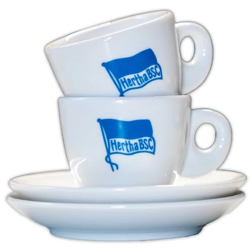 Hertha BSC Berlin Espresso Tasse - Logo - weiß | 2er Set | Kaffeetasse | HBSCB von Hertha BSC