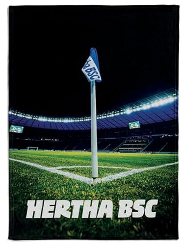 Hertha BSC Berlin Fleecedecke Decke Kuscheldecke Flanelldecke ** Eckfahne ** in 150 x 200 cm von Hertha BSC