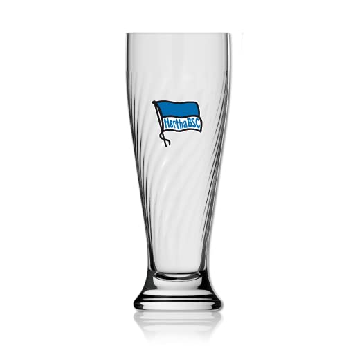 Hertha BSC Berlin Weizenbierglas - Logo blau-weiß - Glas Bierglas Weizenglas - Plus Lesezeichen I love Berlin von Hertha BSC