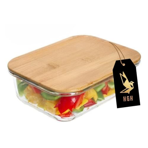 XL Glasbehälter mit Deckel - Frischhaltedosen mit Deckel - Ideal für Meal Prep - Plastikfrei - BPA-Frei - Meal Prep Gläser - Auflaufform Groß von Hertweck Girrbach Handel