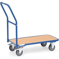 fetra® Plattformwagen mit Holzladefläche BxT 600 x 1.000 mm, TK 250 kg von fetra®