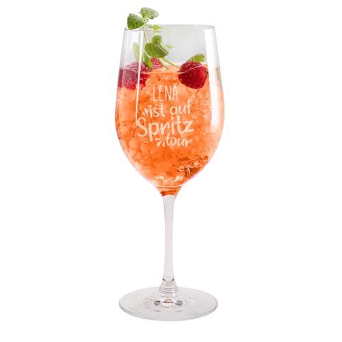 Herz & Heim® Cocktailglas -... ist auf Spritztour- Gravur mit Wunschname - Geschenkidee von Herz & Heim