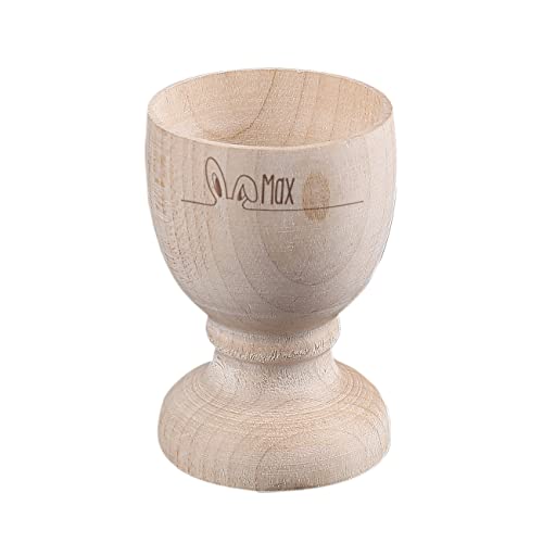Herz & Heim® Eierbecher aus Holz mit Gratis Gravur des Namens zu Ostern oder für das beliebte Frühstücksei zu Hause Osterhasen Ohren von Herz & Heim