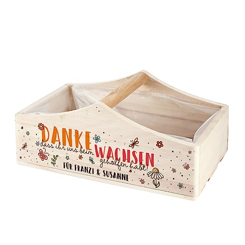 Herz & Heim® Geschenk Abschied Kindergarten Wachsen lassen Pflanzkorb ihr/uns von Herz & Heim