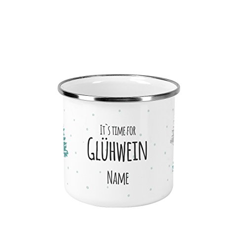 Herz & Heim® Glühweintasse mit Aufdruck - it's time for Glühwein - mit Ihrem Wunschnamen von Herz & Heim