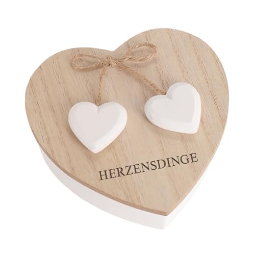 Herz & Heim® Herzdose aus Holz mit Gravur – Personalisierbare Aufbewahrungsbox in Herzform – Geschenkidee für Hochzeit, Jahrestag, Valentinstag oder zur Aufbewahrung von kleinen Schätzen (Blank) von Herz & Heim