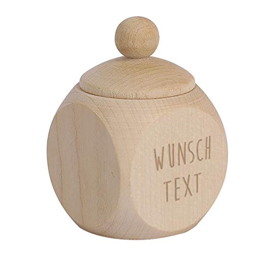 Herz & Heim® Holzdöschen mit Deckel zum Schrauben mit Gratis Gravur Ihres Wunschtextes von Herz & Heim