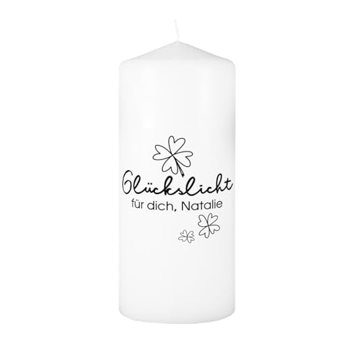 Herz & Heim® Kerze mit personalisierter Grußbotschaft (Glückslicht) von Herz & Heim